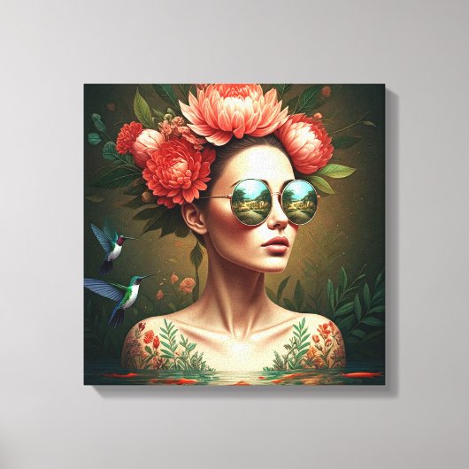 Floral Reflection キャンバスプリント (正面)