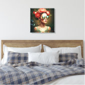 Floral Reflection キャンバスプリント (インサイチュ (寝室))
