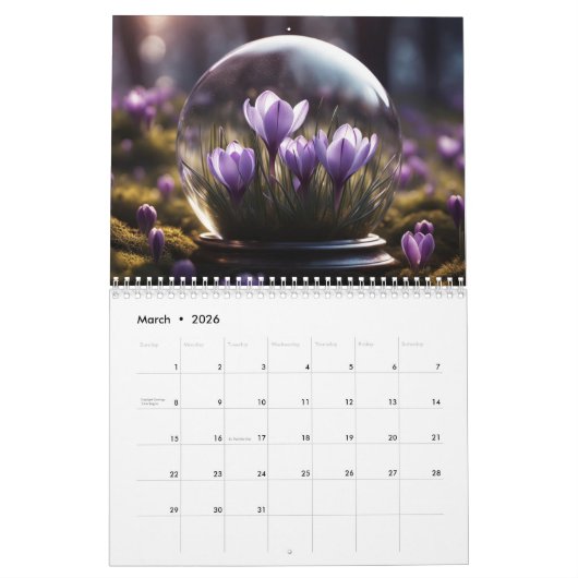 Floral Reflections Calendar カレンダー (3月 2026)