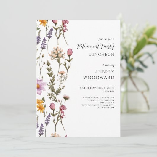 Floral Retirement Party 招待状 (スタンド正面)