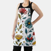 Floral  Retro Folk Art Apron エプロン (インサイチュ)