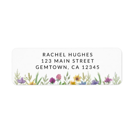 Floral Return Address  ラベル (正面)