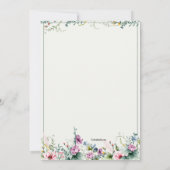 Floral Revelry Photo Religious Invitation 招待状 (裏面)