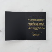 Floral Ribbon Emerald Anniversary Golden 30 Years  カード (内部)