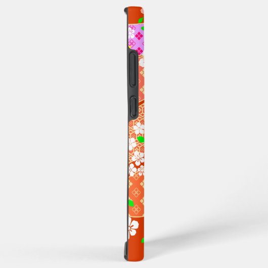 Floral Ribbon Kimono Pattern Samsung Galaxyケース (右側面)