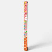 Floral Ribbon Kimono Pattern Samsung Galaxyケース (左側面)