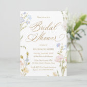 Floral Romantic Bridal Shower Invitation 招待状 (スタンド正面)