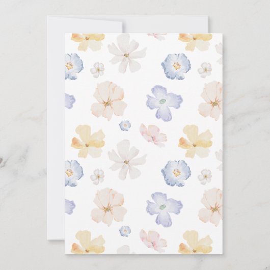 Floral Romantic Bridal Shower Invitation 招待状 (裏面)