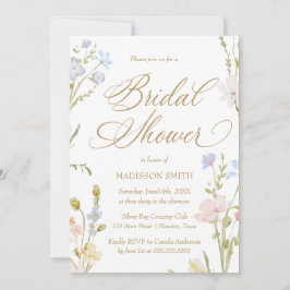 Floral Romantic Bridal Shower Invitation 招待状
