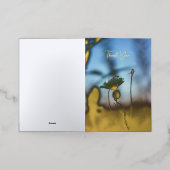 Floral Romantic Poem – Botanical Poetic Thank You 箔シーズンカード (外側レイダウン)