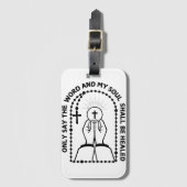 Floral Rosary Prayer Beads - Blessed Mother Mary  ラゲッジタグ (正面縦)