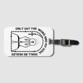 Floral Rosary Prayer Beads - Blessed Mother Mary  ラゲッジタグ (正面横)