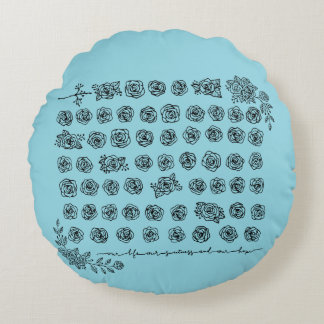 Floral Rosary Prayer Beads - Blessed Mother Mary D ラウンドクッション