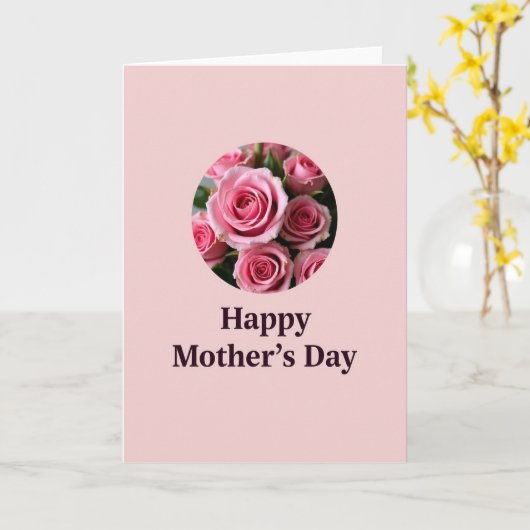 Floral Rose Bloom Card カード (黄色い花)