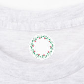 Floral round frame with pink rose flowers  ラベル (貼付)