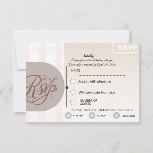 Floral RSVP Card | Custom Wedding Reply Card (正面)