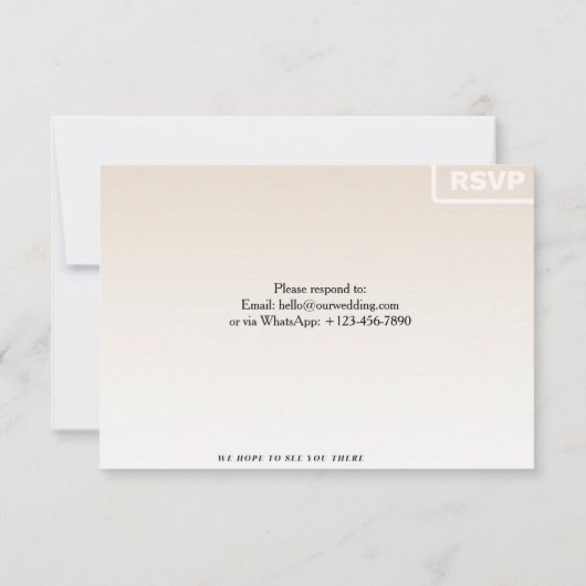 Floral RSVP Card | Custom Wedding Reply Card (裏面)