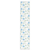 Floral Runner Rug with Hydrangea Design ミディアムテーブルランナー (正面)