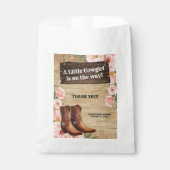 Floral Rustic Cowgirl Boots Baby Shower フェイバーバッグ (正面)