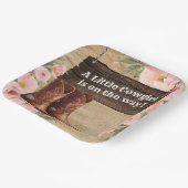 Floral Rustic Cowgirl Boots Baby Shower ペーパープレート (傾斜あり)