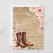 Floral Rustic Cowgirl Boots Flat Thank You Card サンキューカード (裏面)