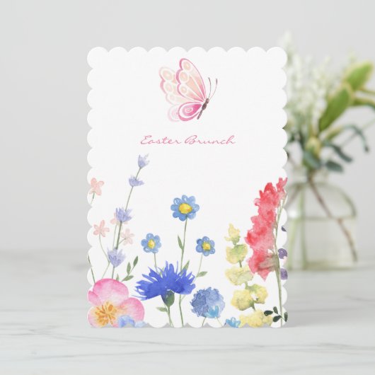 Floral Rustic Easter 招待状 (スタンド正面)