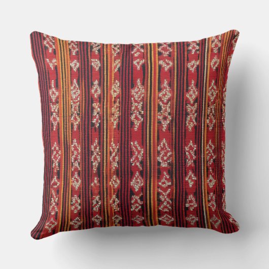 Floral rustic geometric botanical boho pattern クッション (裏面)