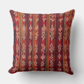 Floral rustic geometric botanical boho pattern クッション (正面)