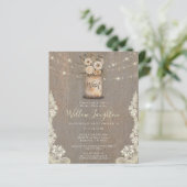 Floral Rustic String Light Bridal Shower Invite (スタンド正面)