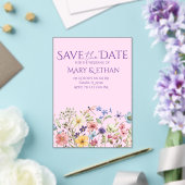 Floral Save the Date Wedding Invitation  アクリル招待状 (インサイチュ (ウェディング))
