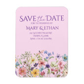 Floral Save the Date Wedding Invitation  マグネット (縦)