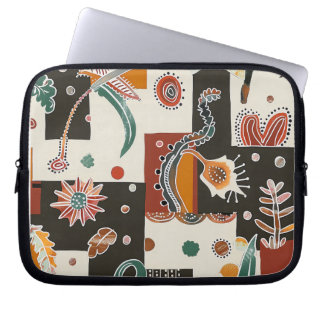 Floral Sea Life Pattern Laptop Bag – Ocean Flowers ラップトップスリーブ