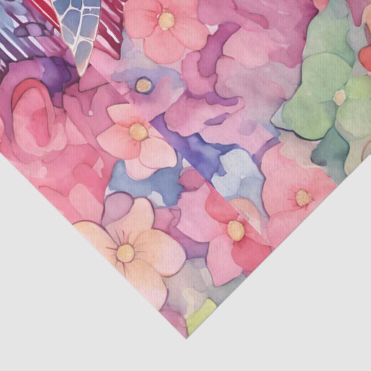 Floral Sea Turtle Decoupage Tissue Paper 薄葉紙 (詳細)
