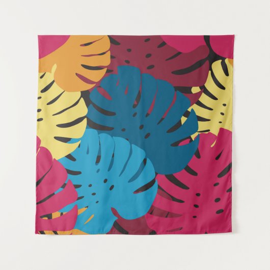 Floral seamless pattern. Background from bright le タペストリー (正面)