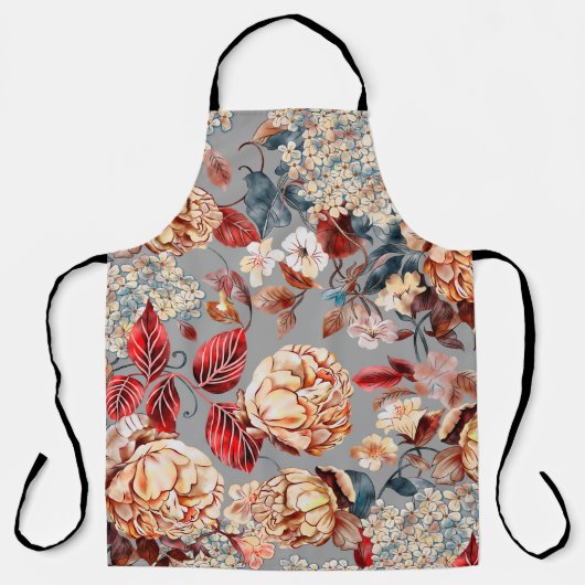 Floral seamless pattern, background In art nouveau エプロン (正面)