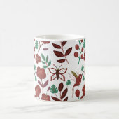 Floral seamless pattern birds and butterflies コーヒーマグカップ (中央)