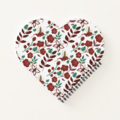 Floral seamless pattern birds and butterflies ノートブック (裏面)