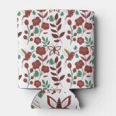 Floral seamless pattern birds and butterflies 缶クーラー (裏面)