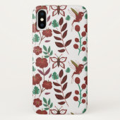 Floral seamless pattern birds and butterflies Case-Mate iPhoneケース (裏面)