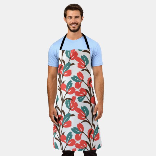 Floral seamless pattern. Cute floral background. P エプロン (着用した状態)