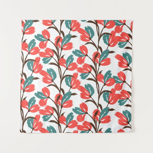 Floral seamless pattern. Cute floral background. P タペストリー (正面)