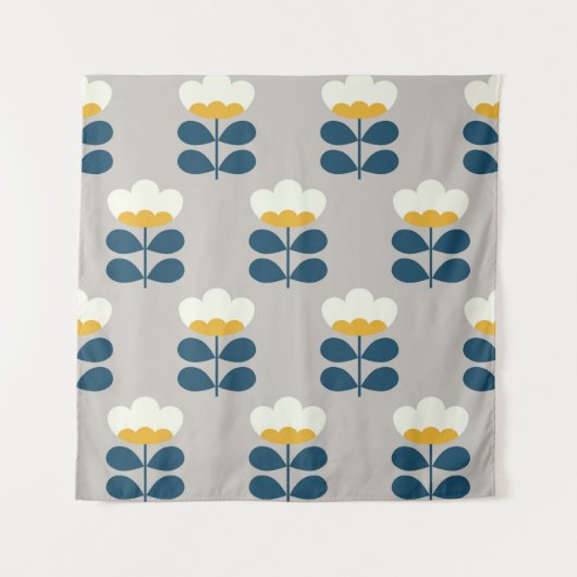 Floral seamless pattern design. Scandinavian style タペストリー (正面)
