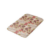 Floral seamless pattern flowers, birds, butterfly バスマット (アングル)