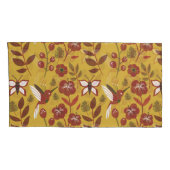 Floral seamless pattern flowers, butterfly, red 枕カバー (裏面-右)