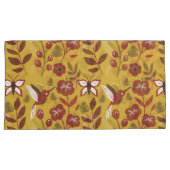 Floral seamless pattern flowers, butterfly, red 枕カバー (正面右)