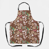 Floral seamless pattern flowers, leaves, butterfly エプロン (正面)