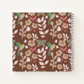 Floral seamless pattern flowers, leaves, butterfly ノートブック (裏面)