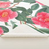 Floral seamless pattern, red camellia flowers with シェルパブランケット (3/4)