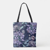 Floral seamless pattern. There are Lily, Hydrangea トートバッグ (裏面)