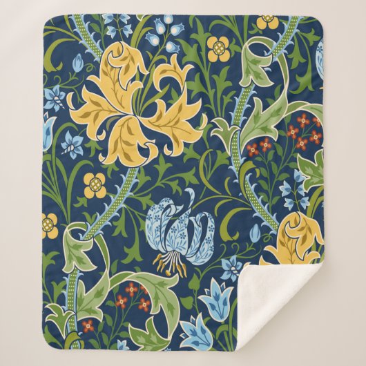 Floral seamless pattern with big flowers, lily and シェルパブランケット (正面)